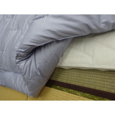 エジプト綿入り肌掛ふとん　ブルー1枚