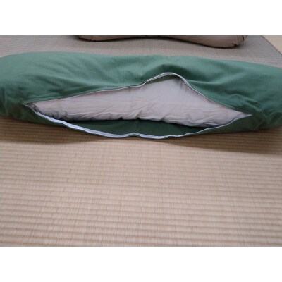 カバー式　もめん綿入り・抱き枕　うぐいす