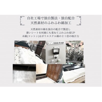 もめん綿入り敷布団ダブル長寸グリーン　ドルチェ柄