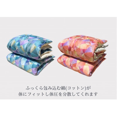 ふとん打ち直し　洋柄・さくらリズム柄　2枚組
