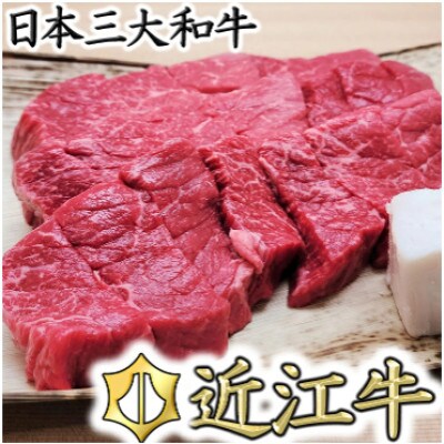 【総本家　肉のあさの】5等級近江牛カットステーキ(もも)500g【AE13U】