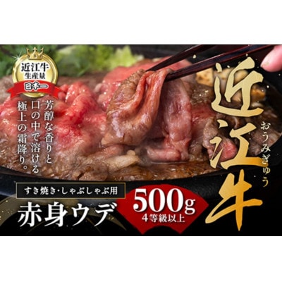 【近江牛】 ウデ すき焼き しゃぶしゃぶ 500g  A4等級以上