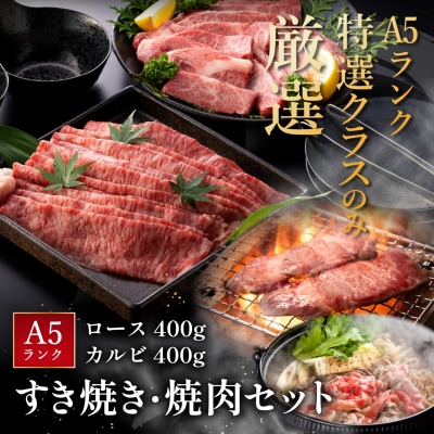 近江牛A5ランク焼肉・すき焼セット【800g】【DG11SM】
