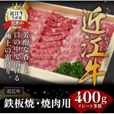 【近江牛　毛利志満】近江牛　鉄板焼・焼肉用 400g【S027】