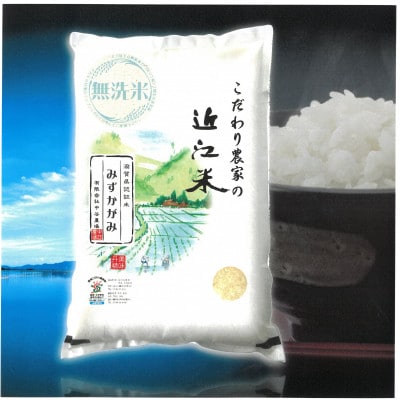 【7年産】近江米 環境こだわり栽培 みずかがみ 無洗米 【5kg×1】