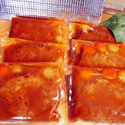 近江牛煮込みハンバーグ　自家製デミグラスソース　【1200g(200g×6個)】