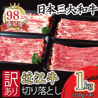 【訳あり】近江牛 切り落とし 250g×4 1kg【A5等級】【FO68U】