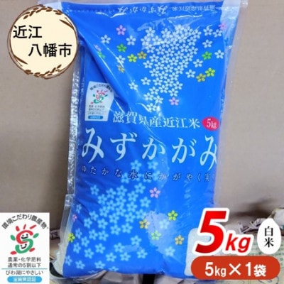 【令和7年産 新米】滋賀県近江米「みずかがみ」【環境こだわり米】白米5kg(5kg×1袋)