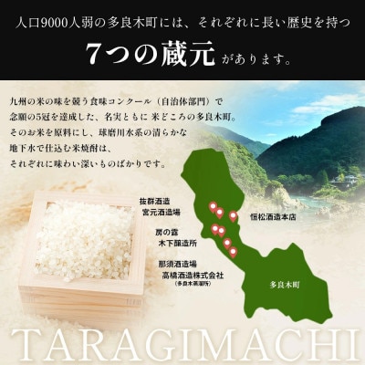 多良木7蔵元の米焼酎(減圧)1.8L×8本