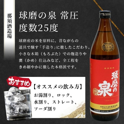 多良木の米焼酎飲み比べ 2本セット 球磨の泉常圧900ml・文蔵900ml
