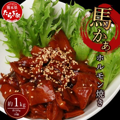 馬かぁホルモン焼き 10個セット 合計約1kg (約100g×10個)(多良木町)