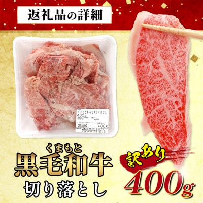 【訳あり】くまもと黒毛和牛 切り落とし400g(多良木町)