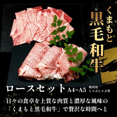 【先行受付】期間限定増量!くまもと黒毛和牛 ロースセット(焼肉/しゃぶしゃぶ)計1kg(多良木町)
