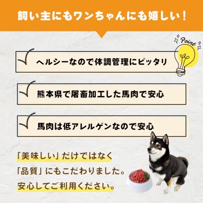 ペット用 馬肉切り落とし 1kg(多良木町)