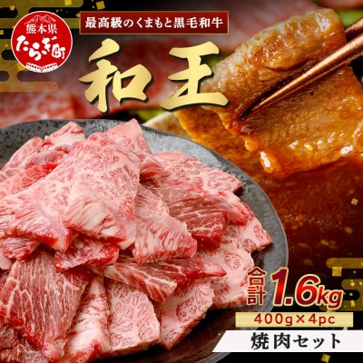 くまもと黒毛和牛(和王)焼肉セット1.6kg(400g×4)(多良木町)
