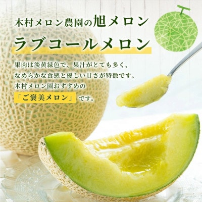 【先行予約】旭メロン(品種:ラブコールメロン)」2玉 (多良木町)