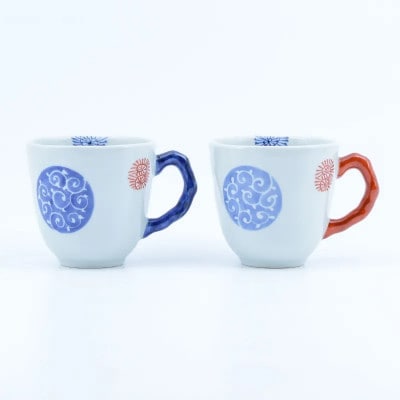 丸紋唐草 マグカップペア　41APCD010