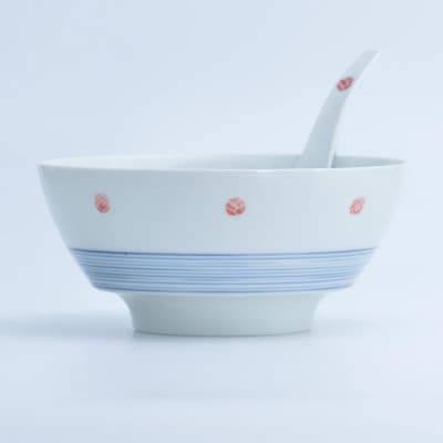 究極のラーメン鉢レンゲセット 朱芽吹き　41APCD017