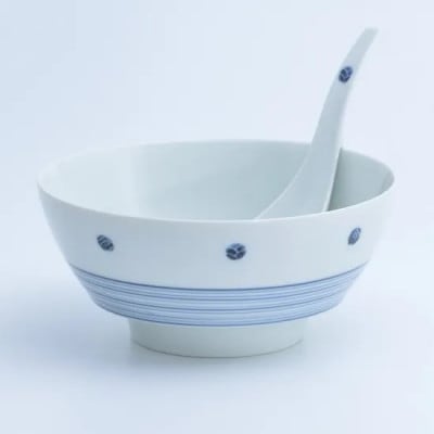 究極のラーメン鉢レンゲセット 青芽吹き　41APCD018