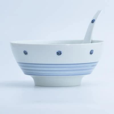 究極のラーメン鉢レンゲセット 青芽吹き　41APCD018