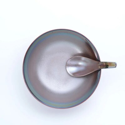 究極のラーメン鉢レンゲセット 黒塗南蛮パール　41APCD023