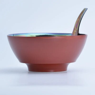 究極のラーメン鉢レンゲセット 朱塗南蛮パール 41APCD024