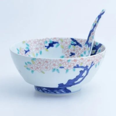 究極のラーメン鉢レンゲセット 古木桜 41APCD031