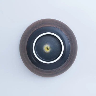 究極のラーメン鉢レンゲセット 黒朱刷毛山吹釉 41APCD034