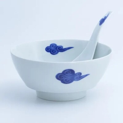 究極のラーメン鉢レンゲセット 古染雲 41APCD036