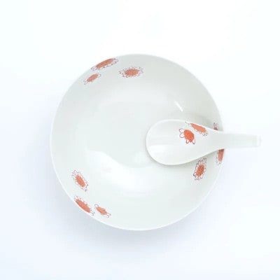 究極のラーメン鉢レンゲセット 灰釉菊 41APCD037