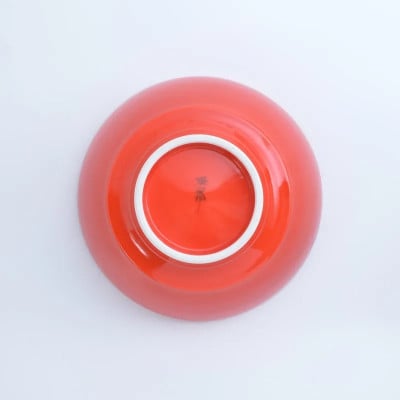 究極のラーメン鉢レンゲセット 赤釉菊 41APCD038
