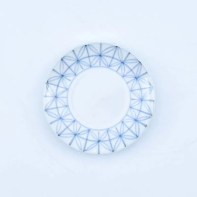 染付七宝紋 豆皿(丸三寸)41APCD046