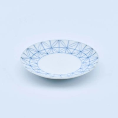 染付七宝紋 豆皿(丸三寸)41APCD046