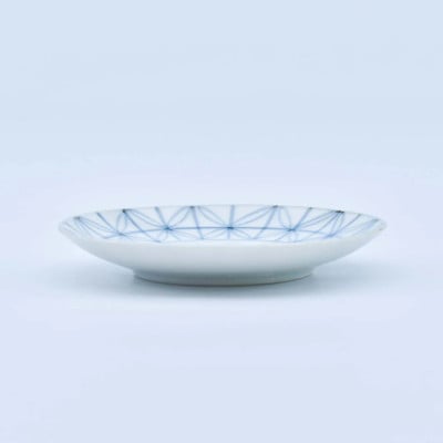 染付七宝紋 豆皿(丸三寸)41APCD046