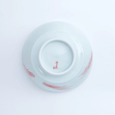 究極のラーメン鉢レンゲセット 染付稲穂朱稲穂 ペア 41APCD059