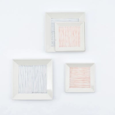 【有田焼】連子正角皿4点セット 41APCD061