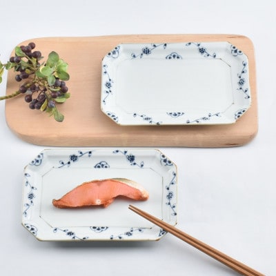 つる花唐草　焼皿2枚　41APCD080