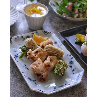 つる花唐草　焼皿2枚　41APCD080