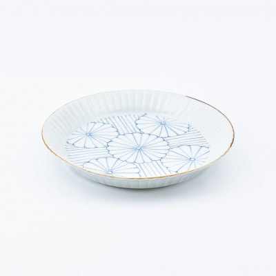 菊紋　渕彫皿大小2枚セット　41APCD083