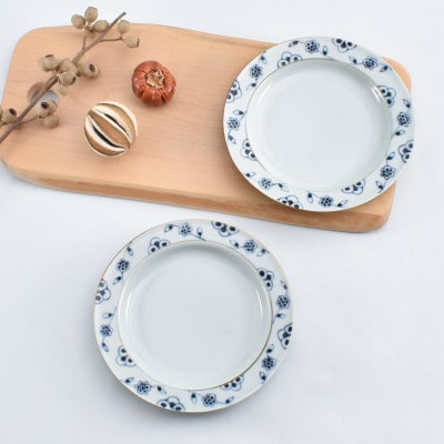 つる花唐草　リムプレート小2枚　41APCD074