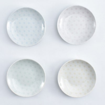 麻の葉 丸三寸皿4枚セット　41APCD085