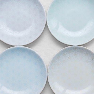 麻の葉 丸三寸皿4枚セット　41APCD085