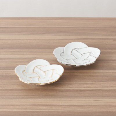 【有田焼】花結び小皿2点セット　[41APAD014]