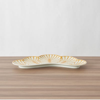 【有田焼】緑松型前菜皿 白松型前菜皿 2点セット  [41APAD013]