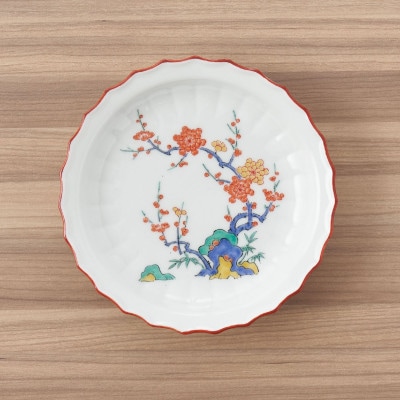 【有田焼】赤絵銘々皿5点セット [41APAD002]