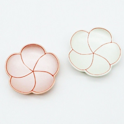 【有田焼】梅型小皿2点セット [41APAD001]