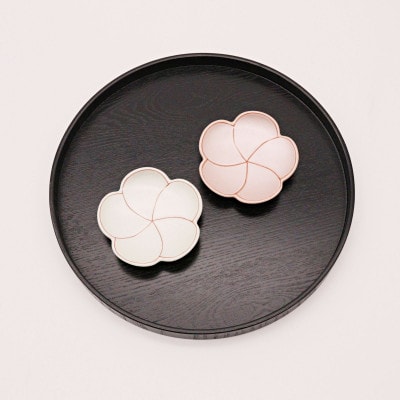 【有田焼】梅型小皿2点セット [41APAD001]