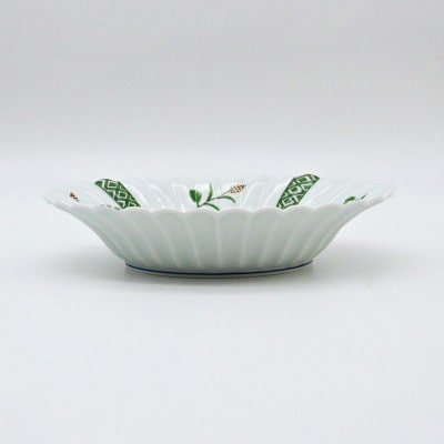 【有田焼】麦秋菊型楕円鉢 [41APAD040]