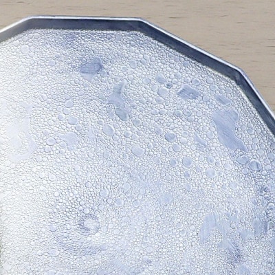 【有田焼】泡化粧12角プレート(雲母銀青)[41APAD042]