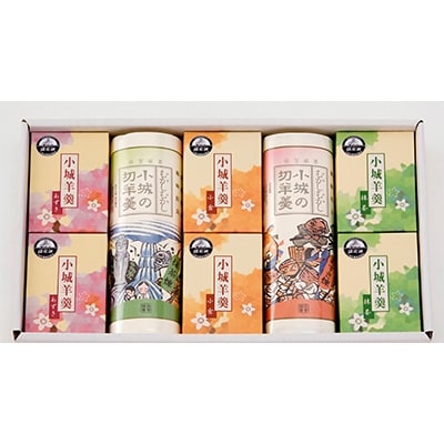 小城羊羹　切羊羹(あずき煉・抹茶各1本)小型羊羹(あずき煉・抹茶・小倉各2本)(A0702-A09)